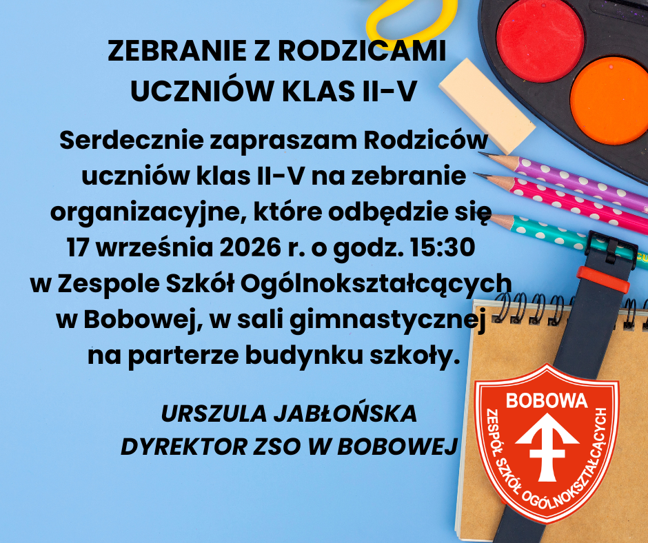 Zebranie uczniów klas 2-5